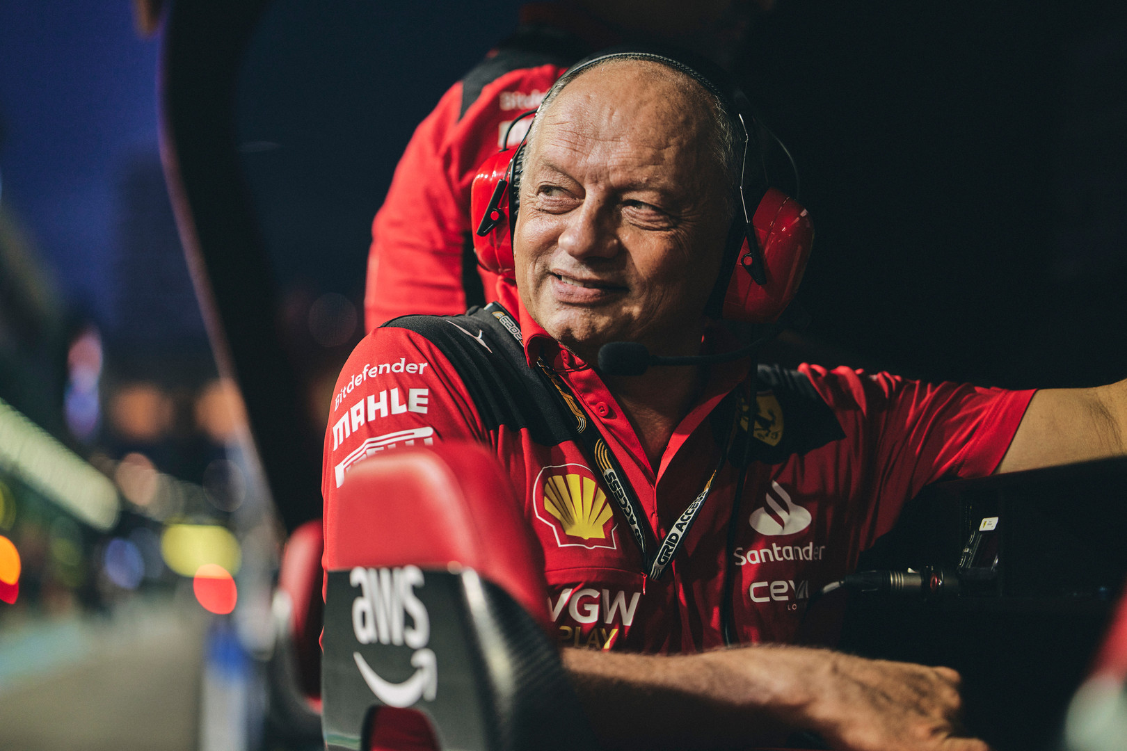 Frederic Vasseur on the pit wall