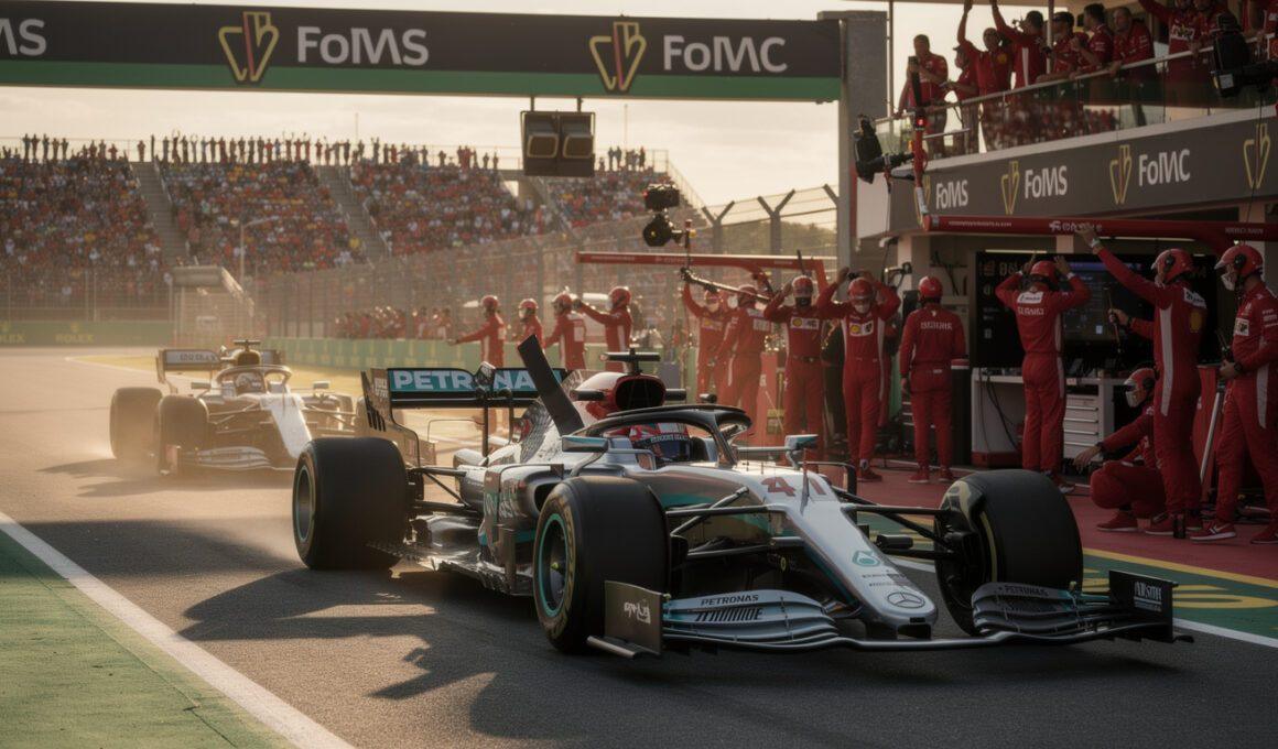 experience the thrilling australian grand prix where george russell secures a stunning victory for mercedes, achieving a 1-2 finish, while ferrari's strategy missteps lead to unexpected challenges.