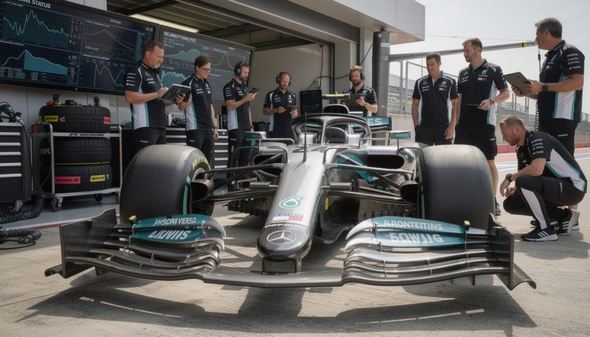 mercedes explains that the 'two-phase' front wing activation is related to reliability issues and is not an attempt to exploit f1 regulations.