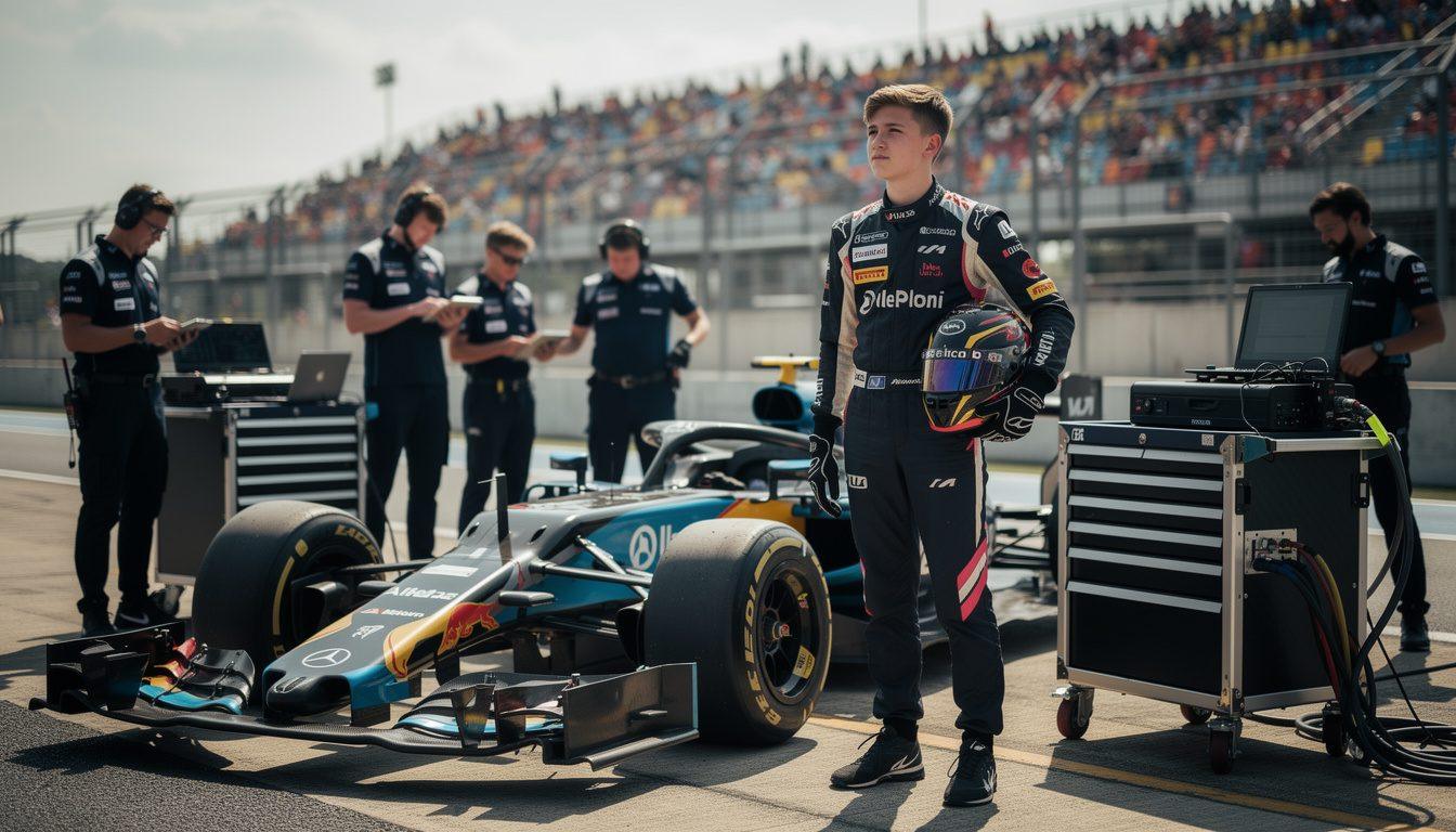 discover the journey of a promising young driver as they prepare to compete in the formula one feeder series, showcasing their rise in the world of motorsport.