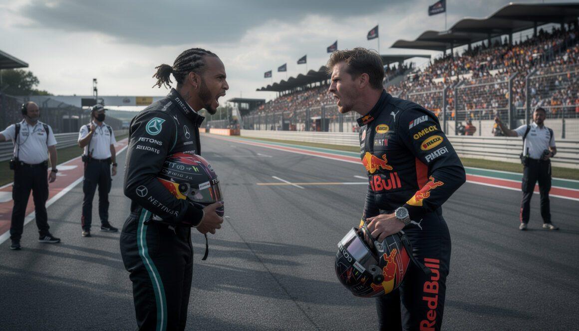 lewis hamilton and max verstappen face off in a heated debate over a controversial formula 1 rule change, sparking intense discussions among fans and experts.