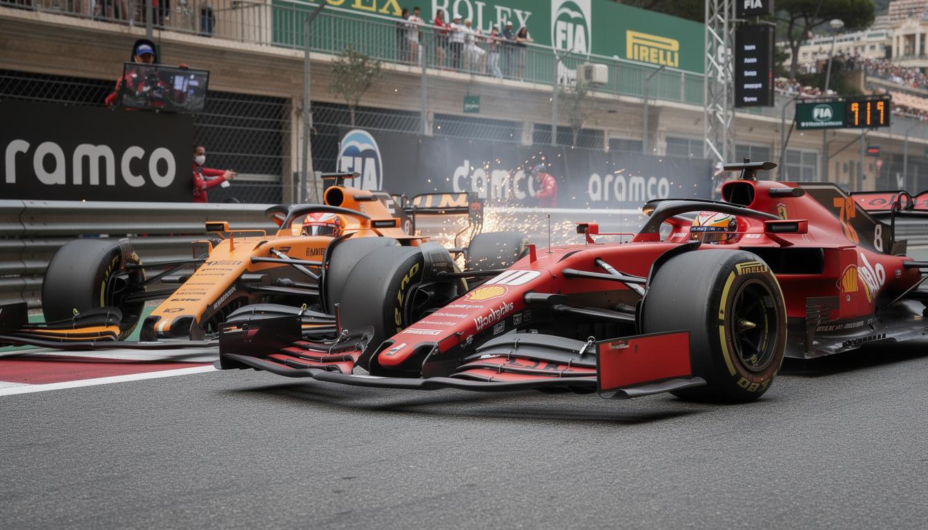 charles leclerc describes his collision with oscar piastri as 'too close for comfort,' highlighting the intense rivalry and high stakes in the race.