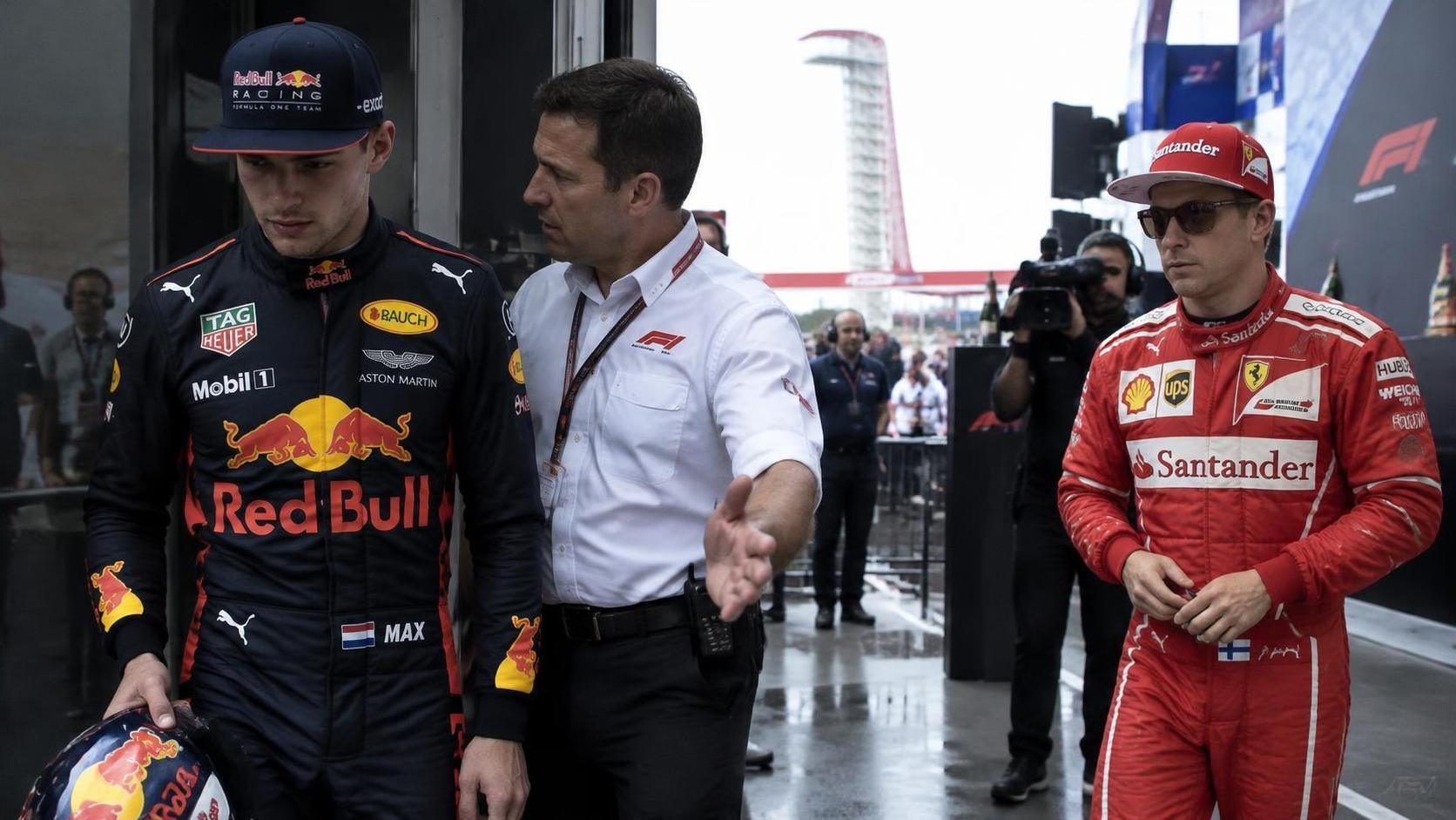 max verstappen is left stunned after being pulled from the f1 cooldown room as officials revoke his podium and alter the race results.